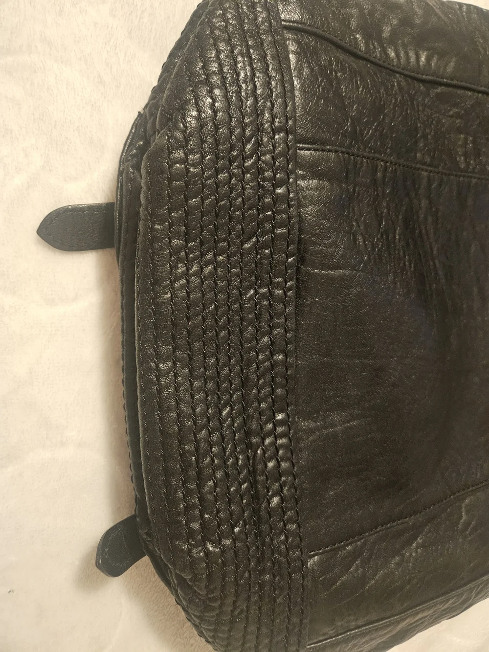 Vintage L.A.M.B. Gwen Stefani Black Leather Multi-Pocket Hobo Bag Y2K